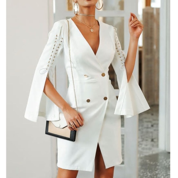 💕HOST PICK💕Elegant dress Lace up Double Breasted - Picture 4 of 8